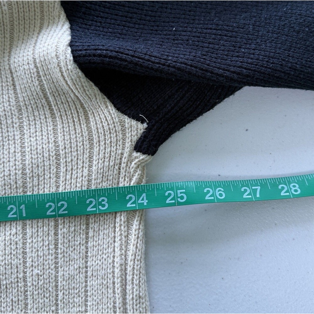 Hip Hop History Graphic Y2K Ribbed Knit Sweater Mens Colorblock Raglan Size XL - Picture 9 of 10